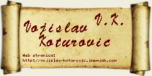 Vojislav Koturović vizit kartica